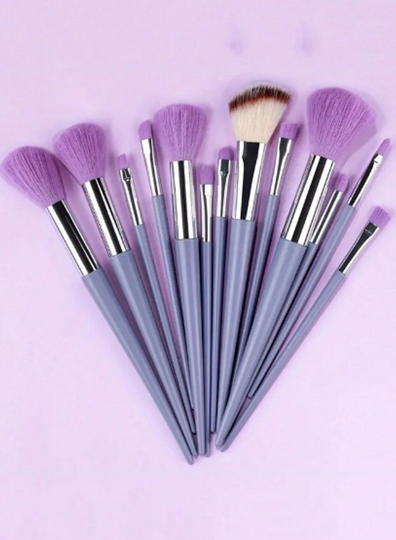 13-Piece Professional Makeup Brush Set with Travel Case – Full Face & Eye Brushes for Seamless Application - Image 3