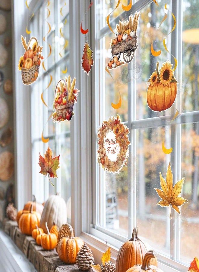 UNIIDECO Fall Party Decorations, Fall Hanging Swirl Ceiling Decorations for Home Thanksgiving Indoor Harvest Halloween Classroom Office Baby Shower Birthday - Image 5