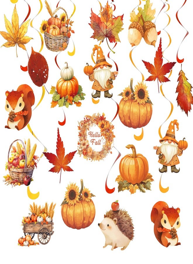 UNIIDECO Fall Party Decorations, Fall Hanging Swirl Ceiling Decorations for Home Thanksgiving Indoor Harvest Halloween Classroom Office Baby Shower Birthday - Image 1
