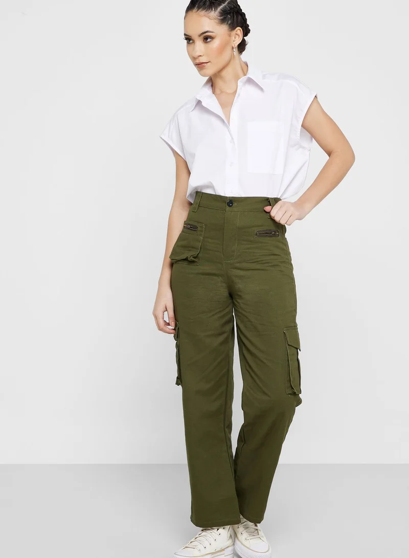 Ginger Pocket Detailing Jeans