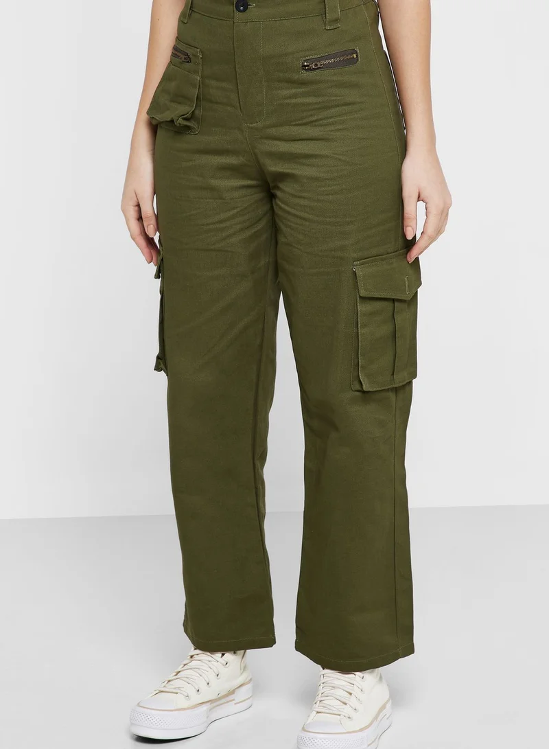 Ginger Pocket Detailing Jeans