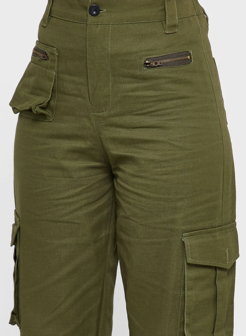 Ginger Pocket Detailing Jeans
