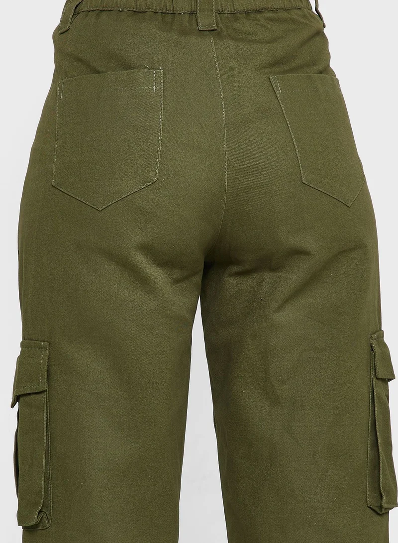 Ginger Pocket Detailing Jeans