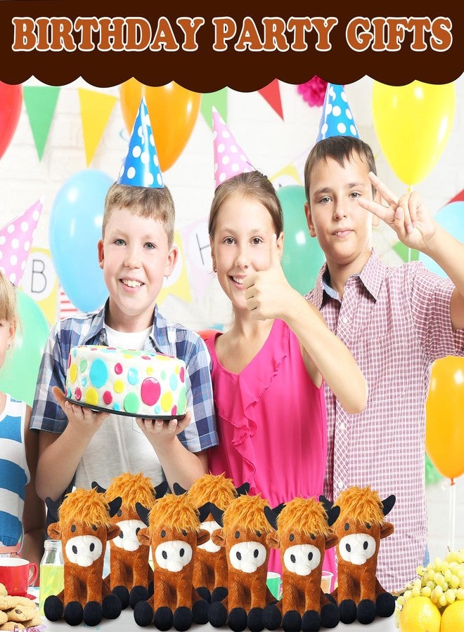 PullCrease 20 Pieces Plush Keychains Stuffed Animals Bulk, Kawaii Animal Keychains Small Plush Gifts Ornament Birthday Party Supply for Woman Man(Brown,Cute Highland Cow) - Image 5