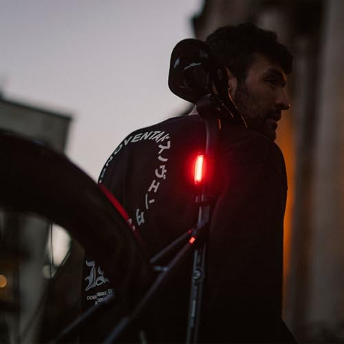 Knog Plus Bike Rear Light - LED Bike Tail Light – Rear Light Mounts to Your Seat Post, Seat Stay or Clips on Clothing - USB Rechargeable, Waterproof, Ultralight Cycling Safety - Black - Image 4