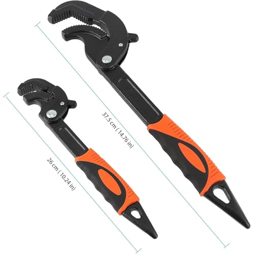 HOIGON 4 PCS 0.6''-2.4'' Multifunction Adjustable Wrenches, Self Adjusting Spanner, Quick Power Grip Pipe Wrench Set, 10 Inches 15 Inch - Image 2