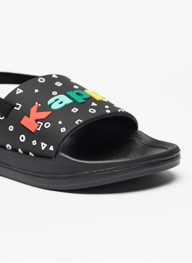 Kappa - Boys' Embossed Slip-On Slide Slippers - Image 1