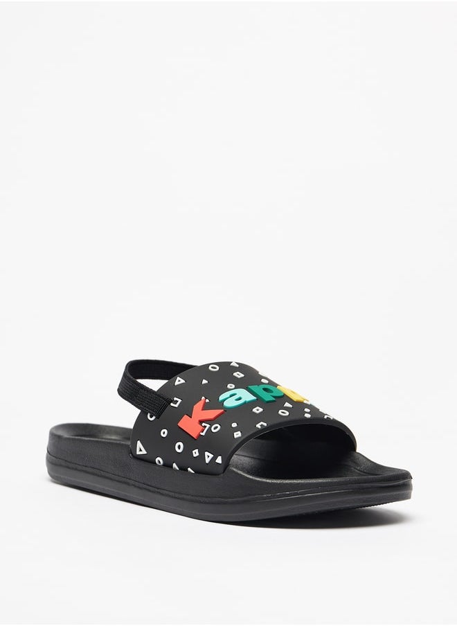 Kappa - Boys' Embossed Slip-On Slide Slippers - Image 1