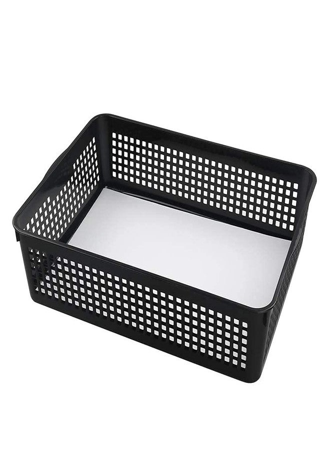 CadineUS 6 Pack Plastic A4 Letter Baskets, Black Office Basket Trays - Image 5