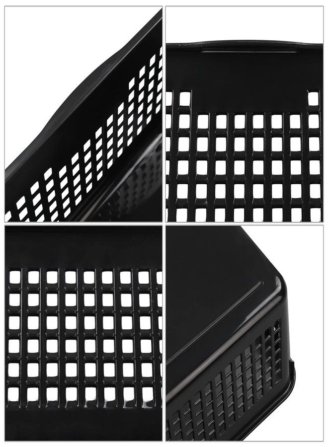 CadineUS 6 Pack Plastic A4 Letter Baskets, Black Office Basket Trays - Image 3
