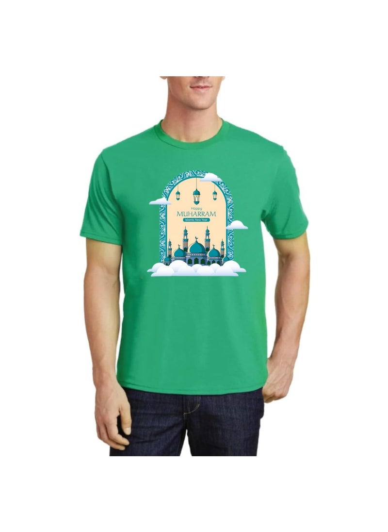 PRINTSHOP4ME - Islamic New Year Men's T-Shirt–Half Sleeve Round Neck Cotton Tshirt-Soft&Breathable Fabric Ideal For Daily Wear&Special Occasions - Image 1
