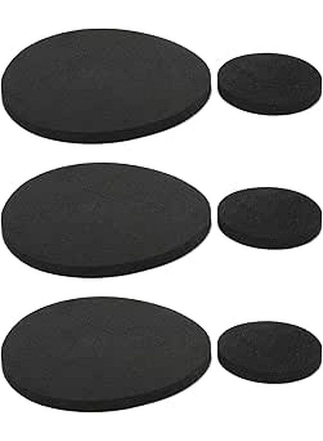 Black Round Adhesive Sponge Corner Protectors 30pcs Safety Anti Collision Furniture Edge Guards - Image 1