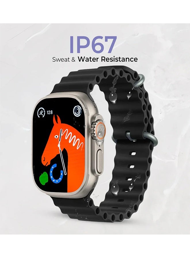 آي كروز ساعة برونتو ماكس+ الذكية بشاشة 2.01 بوصة، مكالمات بلوتوث، تتبع اللياقة، مساعد صوتي، مقاومة للماء بمعيار IP67، متوافقة مع أندرويد وiOS - Image 4