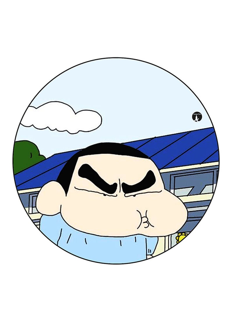 RKN Anime Shin Chan Printed Mouse Pad  Round  Multicolour