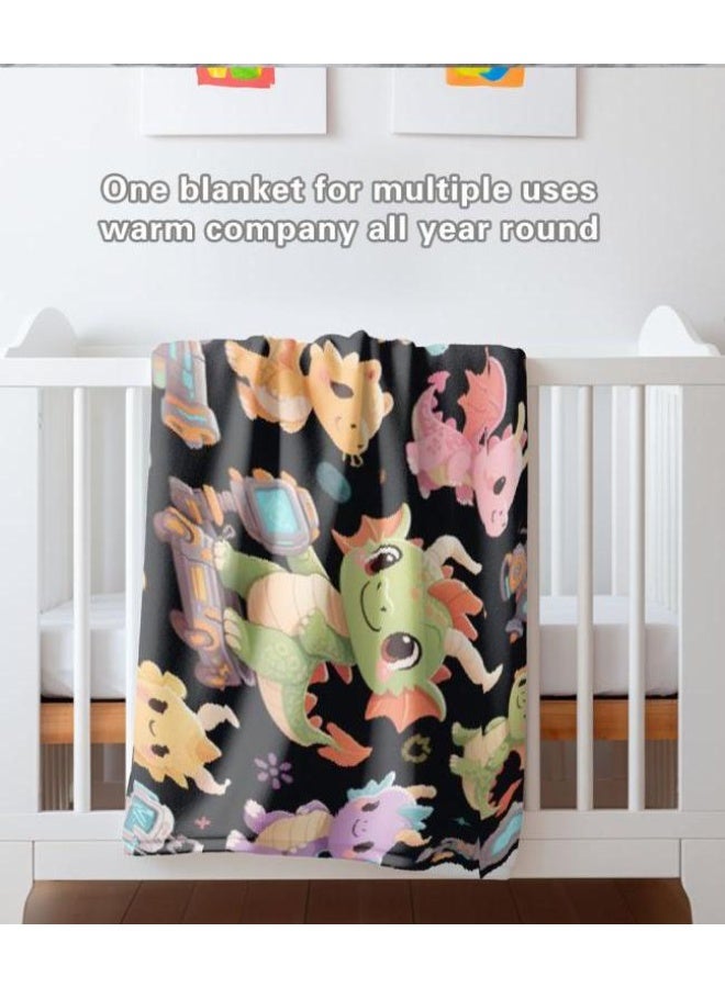 عام بطانية رقيقة من الفانيلا الكرتونية للأطفال أو الطلاب (دافئة ومريحة ومناسبة للنوم والألعاب) 100 سم * 150 سم - 155 - Image 1