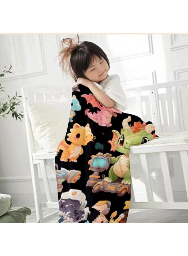 عام بطانية رقيقة من الفانيلا الكرتونية للأطفال أو الطلاب (دافئة ومريحة ومناسبة للنوم والألعاب) 100 سم * 150 سم - 155 - Image 3