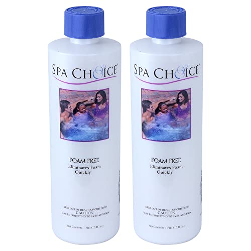 SpaChoice 1-Pint 2-Pack Premium Foam Free Hot Tub Anti-Foam, Made in USA - Image 1