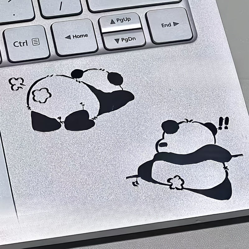 Panda Drinking Milk Metal Sticker Decorative Cartoon Stickers For Mobile Laptop - Image 4