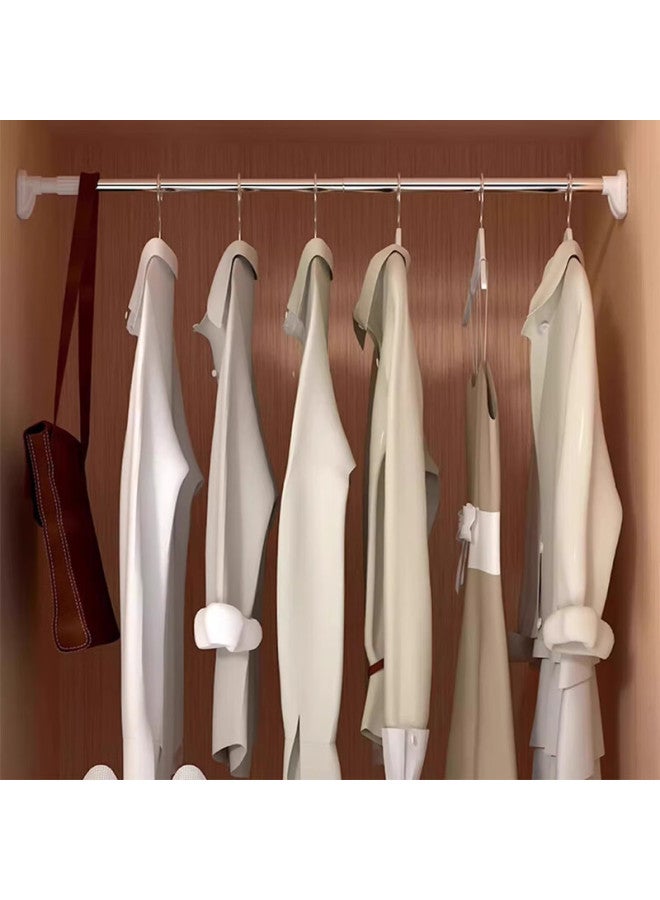 Gongxun No-drill Extendable Clothes Drying Rack, Stainless Steel Shower Curtain Rod, Extendable Curtain Rod, Door Curtain Rod, Clothes Hanging Rod, 130-240 CM - Image 1