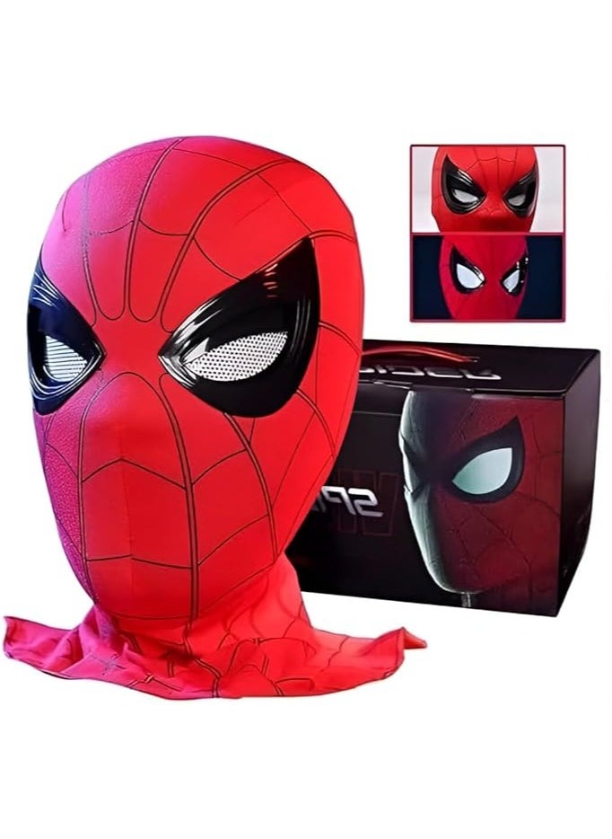 Spider Super Hero Cosplay Mask – Full Face Mask with Moving Eye Patches, Adjustable for Kids and Adults  - Image 1