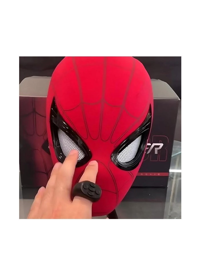 Spider Super Hero Cosplay Mask – Full Face Mask with Moving Eye Patches, Adjustable for Kids and Adults  - Image 2