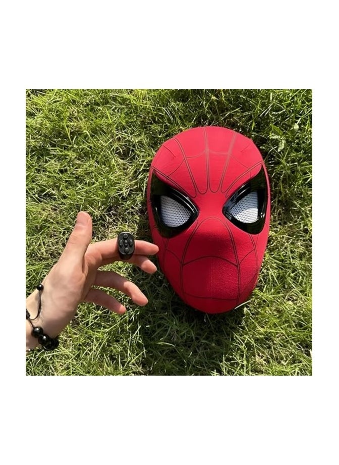 Spider Super Hero Cosplay Mask – Full Face Mask with Moving Eye Patches, Adjustable for Kids and Adults  - Image 3