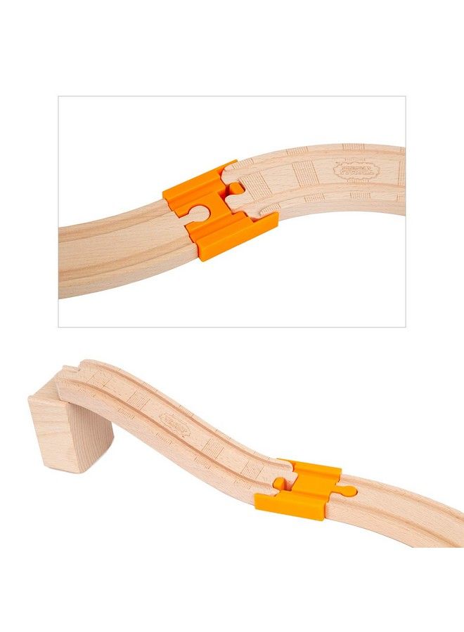 Orbrium 2X Pack Of 8 16 Pcs Orbrium Toys Malemale Femalefemale Wooden Train Track Adapters Compatible With Thomas Brio Chuggington Adapter - Image 4