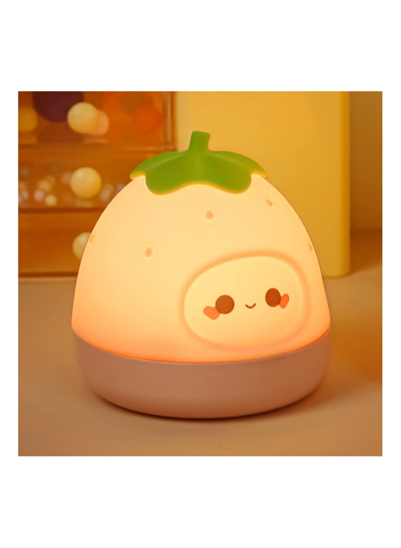 SOLARAE Strawberry Night Light for Kids Bedroom, Cute Silicone Lamp with Touch Sensor, Children's Bedside Lamp, Changing Color Night Light Mini Table Lamp for Kids Girl Room - Image 5