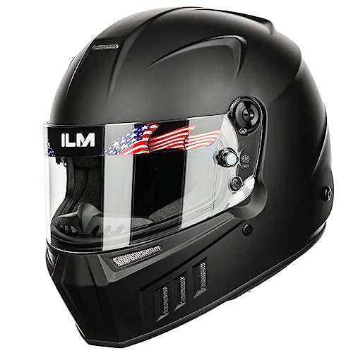 ILM Snell SA2025 Full Face Auto Racing Helmets Lightweight Fiberglass for Adult Men and Women Model 890XXL MatteBlack - Image 1