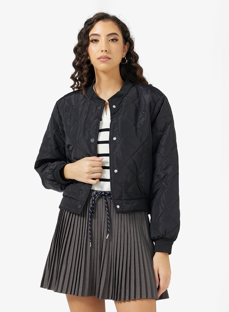 جاكيت بومبر مبطن بأزرار