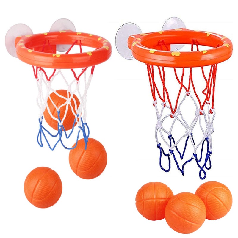 KISEER 2 Pack Fun Basketball Hoop with Heavy Duty Suction Cups Bathroom Bathtub Shooting Game Balls Toy Set with 6 Balls for Kids - Image 3