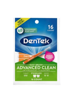 Dentek DenTek Easy Brush Interdental Cleaners, Mint, 16 Count (Pack of 5)  - Image 1