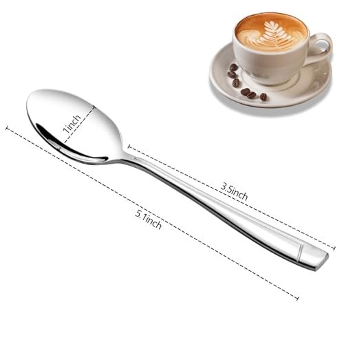 Anbers Stainless Steel Demitasse Espresso Spoons, 5-Inch, 16 Pieces - Image 2