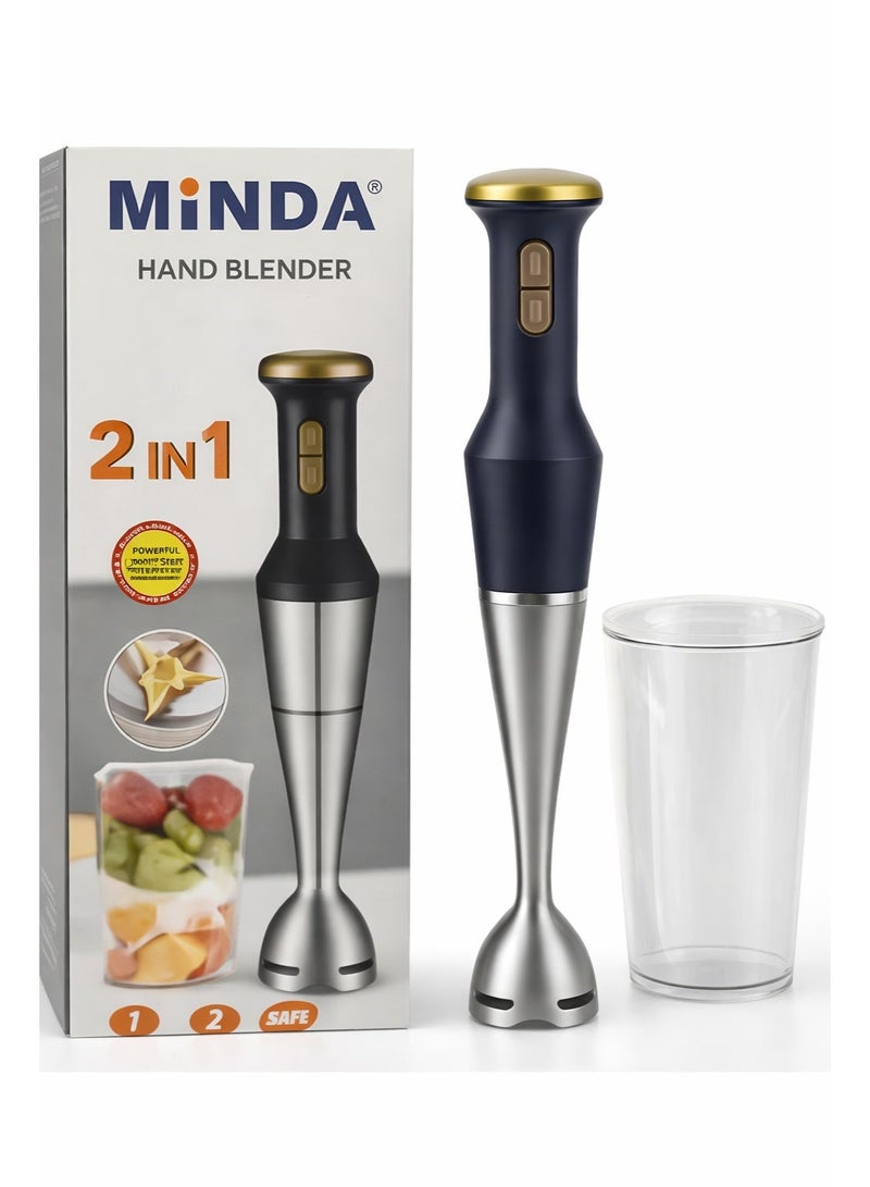 MiNDA HB-2052S 2-in-1 Hand Blender | 900W Powerful Motor | Stainless Steel Body & Blades | Ergonomic Design | Easy to Clean - Image 1