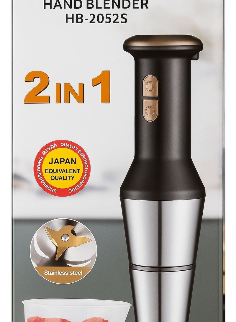 MiNDA HB-2052S 2-in-1 Hand Blender | 900W Powerful Motor | Stainless Steel Body & Blades | Ergonomic Design | Easy to Clean - Image 4