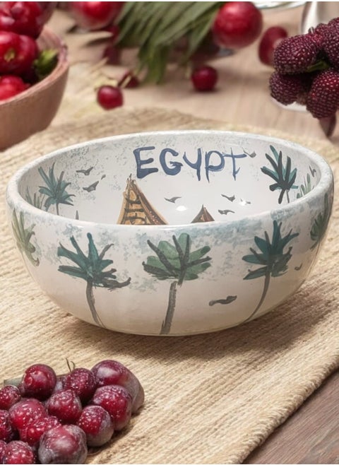 Hand-painted pottery and porcelain casserole that can withstand direct and indirect heat, flame or oven.