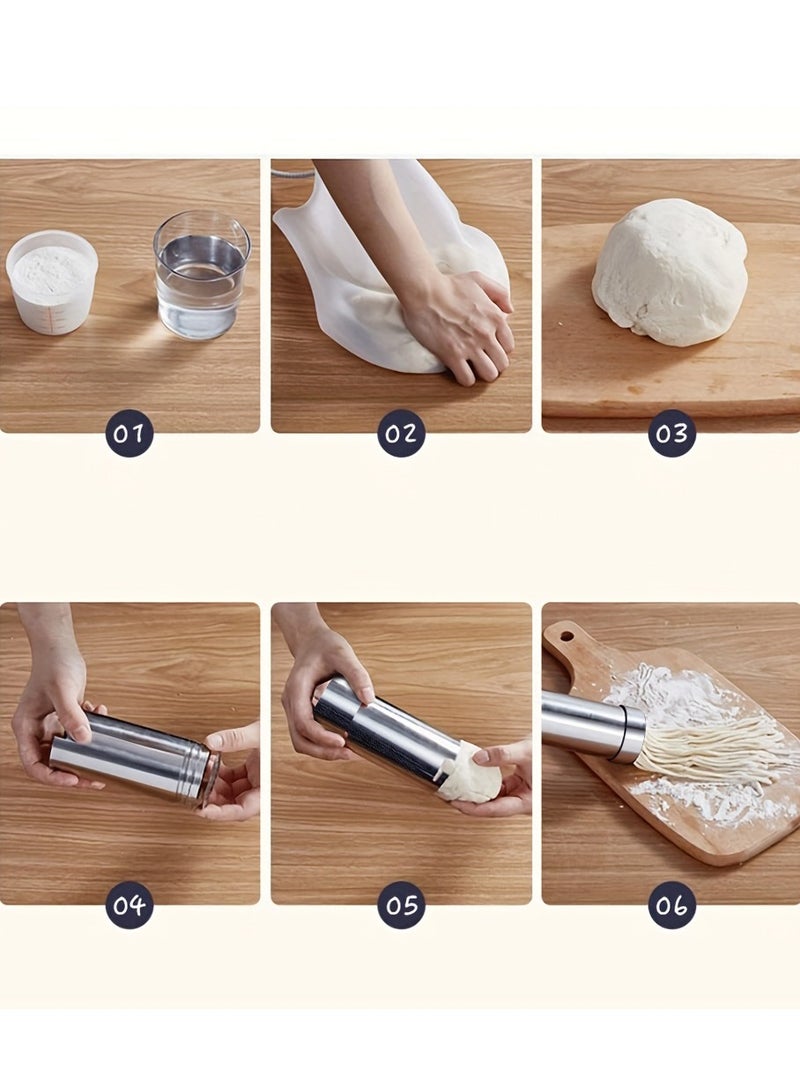 USB charging handheld noodle making machine stainless steel (with 5 molds)  - Image 5
