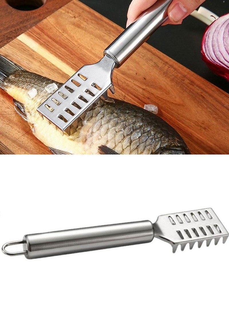 1pcs Stainless Steel Fish Scaler & Peeler Set for Kitchen