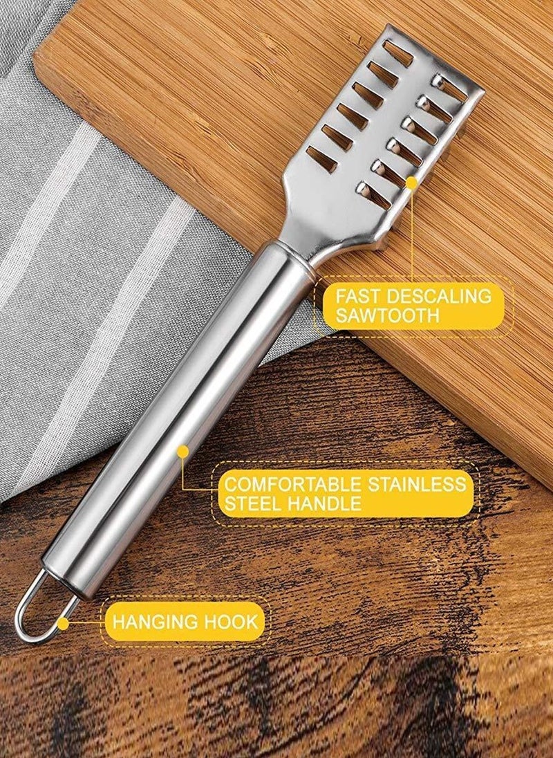 1pcs Stainless Steel Fish Scaler & Peeler Set for Kitchen