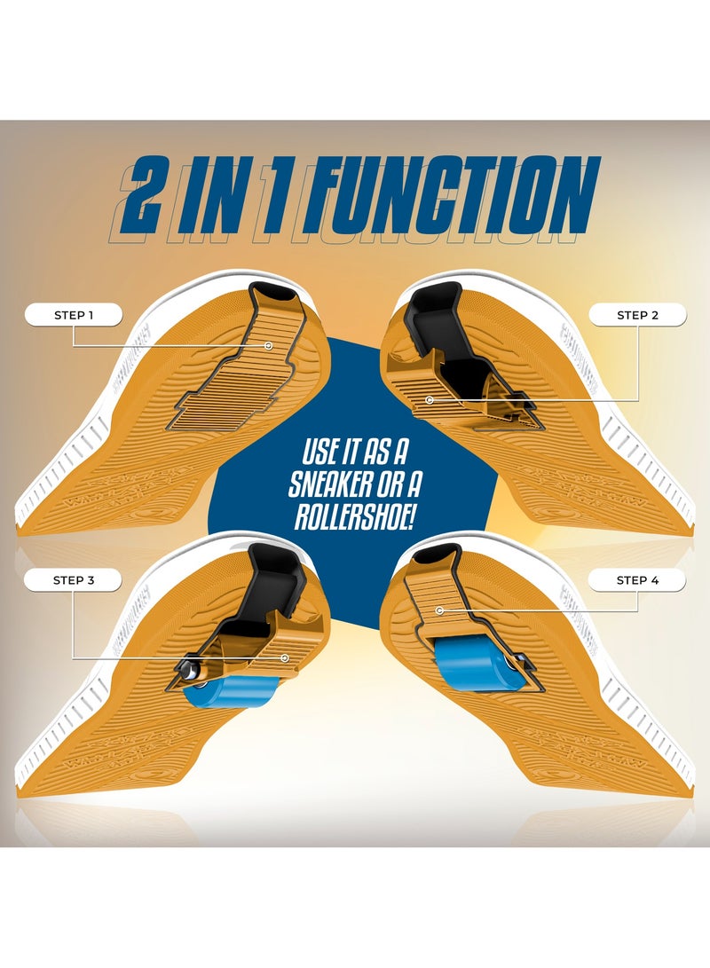 BREEZYROLLERS BREEZY ROLLERS shoes with wheels for children, Roller skates sneakers kids, From children's street shoes to roller skates in a few seconds, Patented click system, Trainers with wheels for girls & boys - Image 4