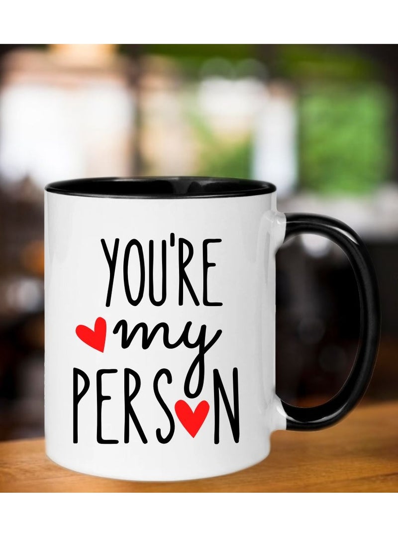 إم إي سي كوب قهوة سيراميك أسود تصميم أنت شخصيتي 11 أونصة - Image 1