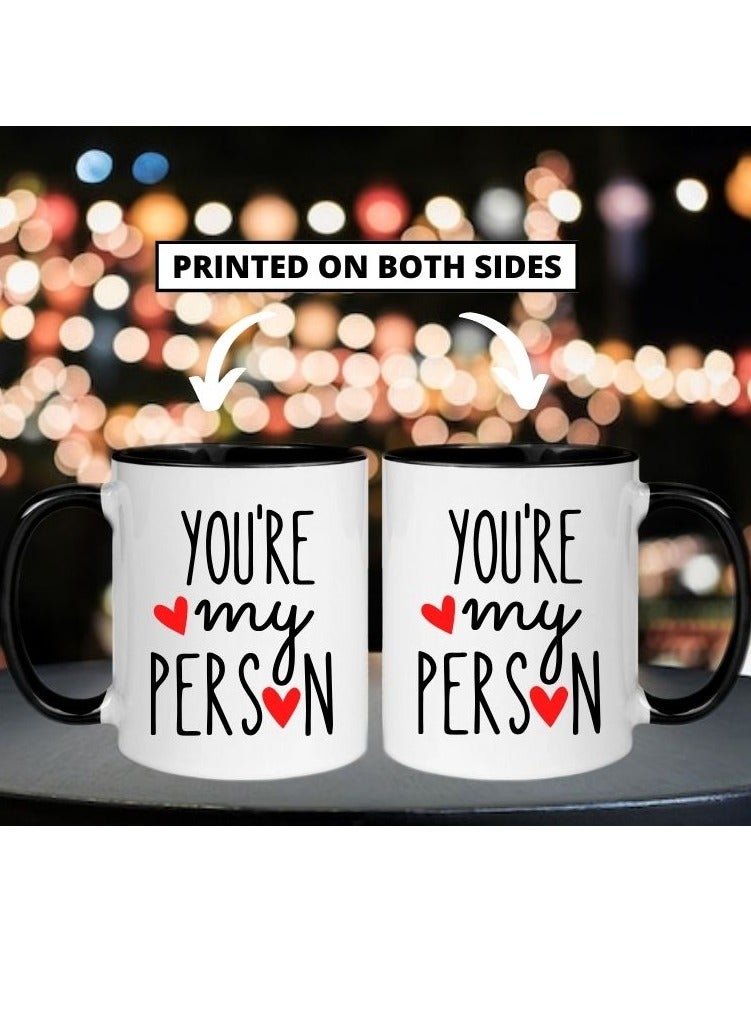 إم إي سي كوب قهوة سيراميك أسود تصميم أنت شخصيتي 11 أونصة - Image 2