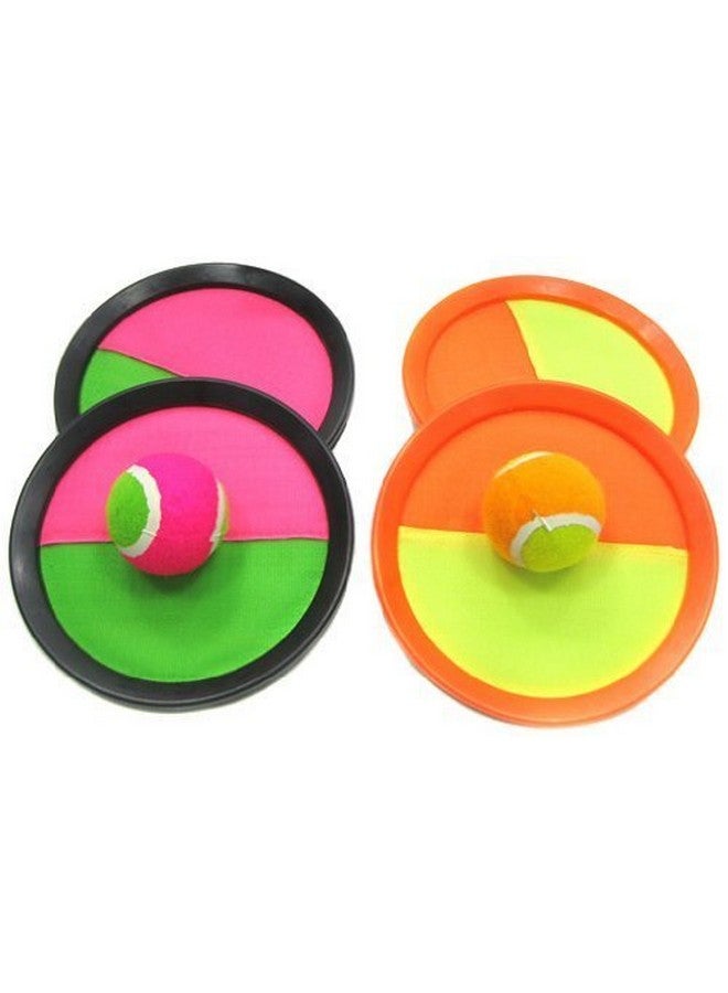 YMCtoys Kids Toys Toss and Catch Ball Set with 4 Paddles 2 Balls Outdoor Games for Kids Beach Pool Yard Games Toys for 3-12 Years Old Boys Girls Kids Adults Family - Image 1