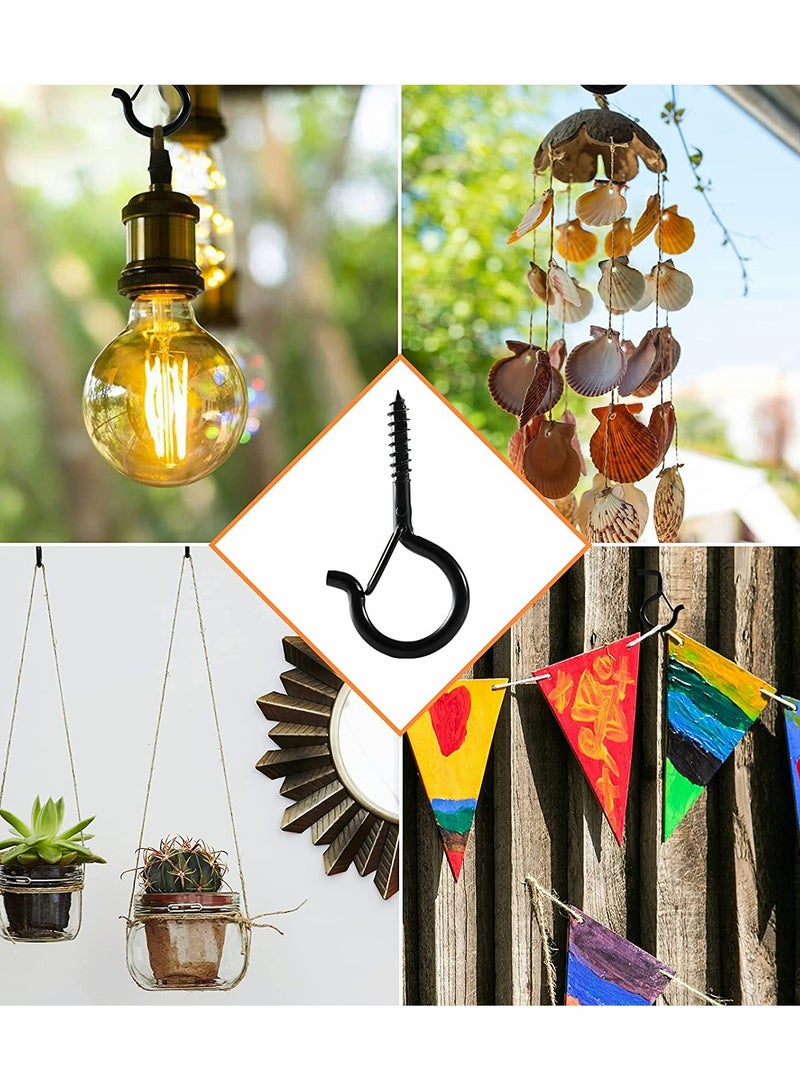 Excefore Hooks for Outdoor String Lights, Eye Hooks Screw Rope Light Clips  - Image 5