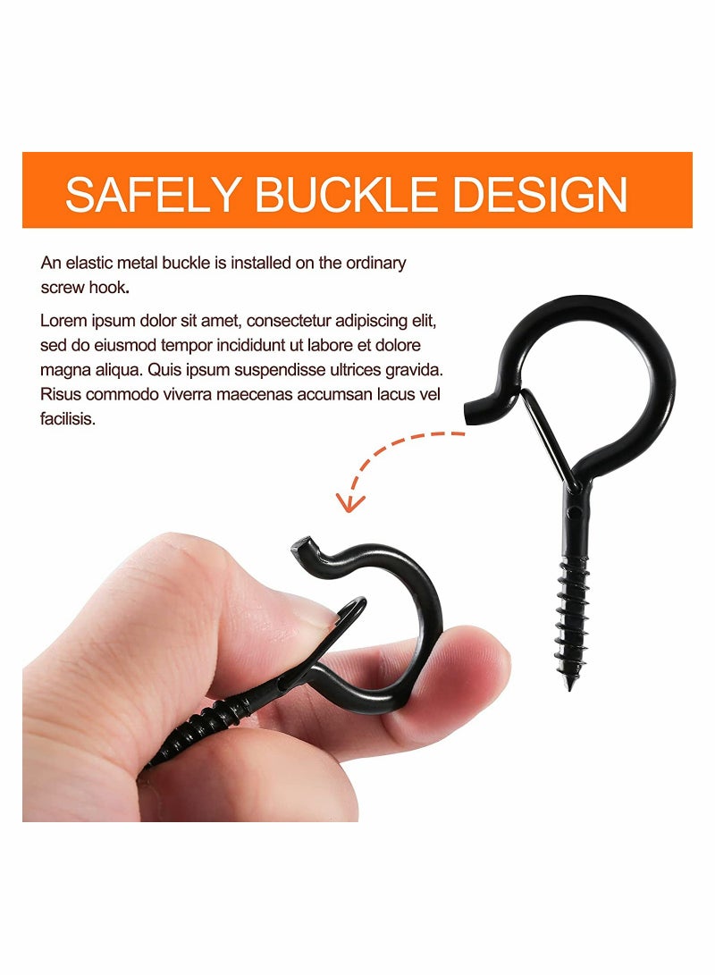 Excefore Hooks for Outdoor String Lights, Eye Hooks Screw Rope Light Clips  - Image 3