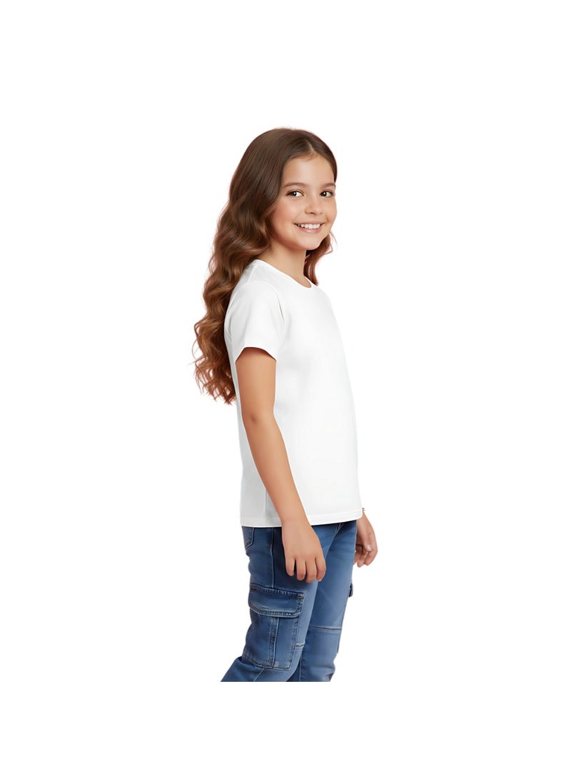 PRINTSHOP4ME Big Sister Girls Tshirt - Short Sleeve Graphic Printed Tshirt - 100% Cotton Regular Fit Round Neck Tshirts - Girls Kids Toddler Outfit - Kids Tshirt - Image 4