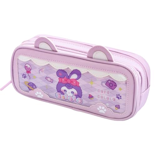 Parshya Pencil Pouch Double Layer EVA Cute Pencil Box Aesthetic Pencil Case for Girls Large Capacity Pen Pencil Pouch Multifunctional Stationery Organizer for School (New Cololo Pouch) - Image 1
