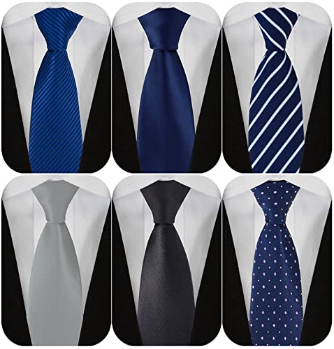 Adulove Men's Necktie Classic Silk Tie Woven Jacquard Neck Ties - Image 1