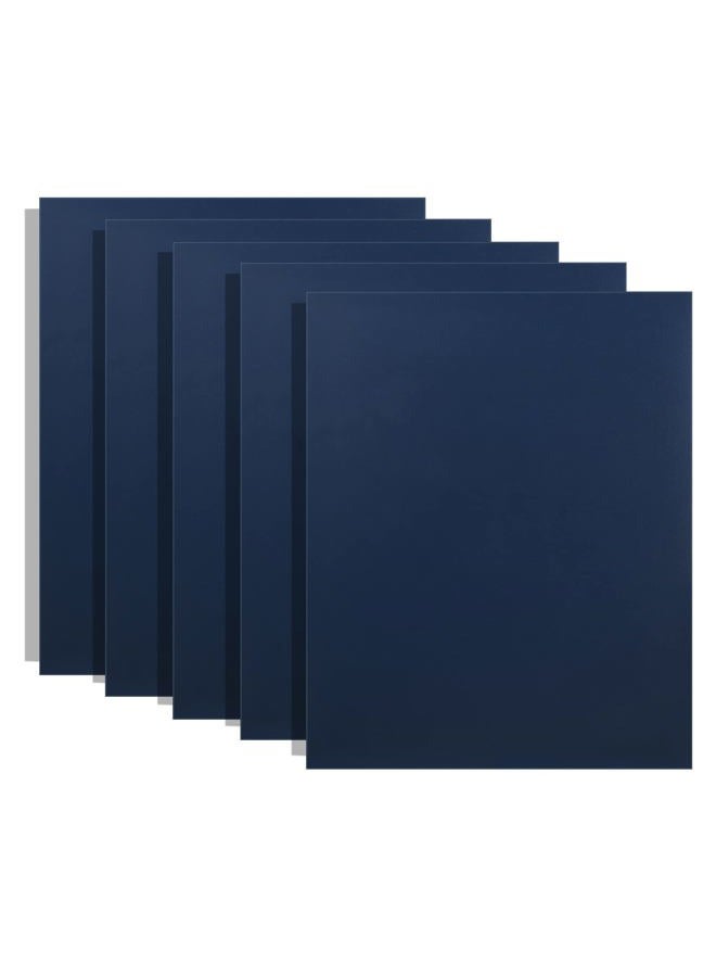 HOUYEE 25 Pack 12mil Letter Size Sand-Textured Polycovers Covers,Binding Presentation Covers, Plastic Binding Covers, Letter Size, Square Corners, Un-Punched, Navy Color - Image 1