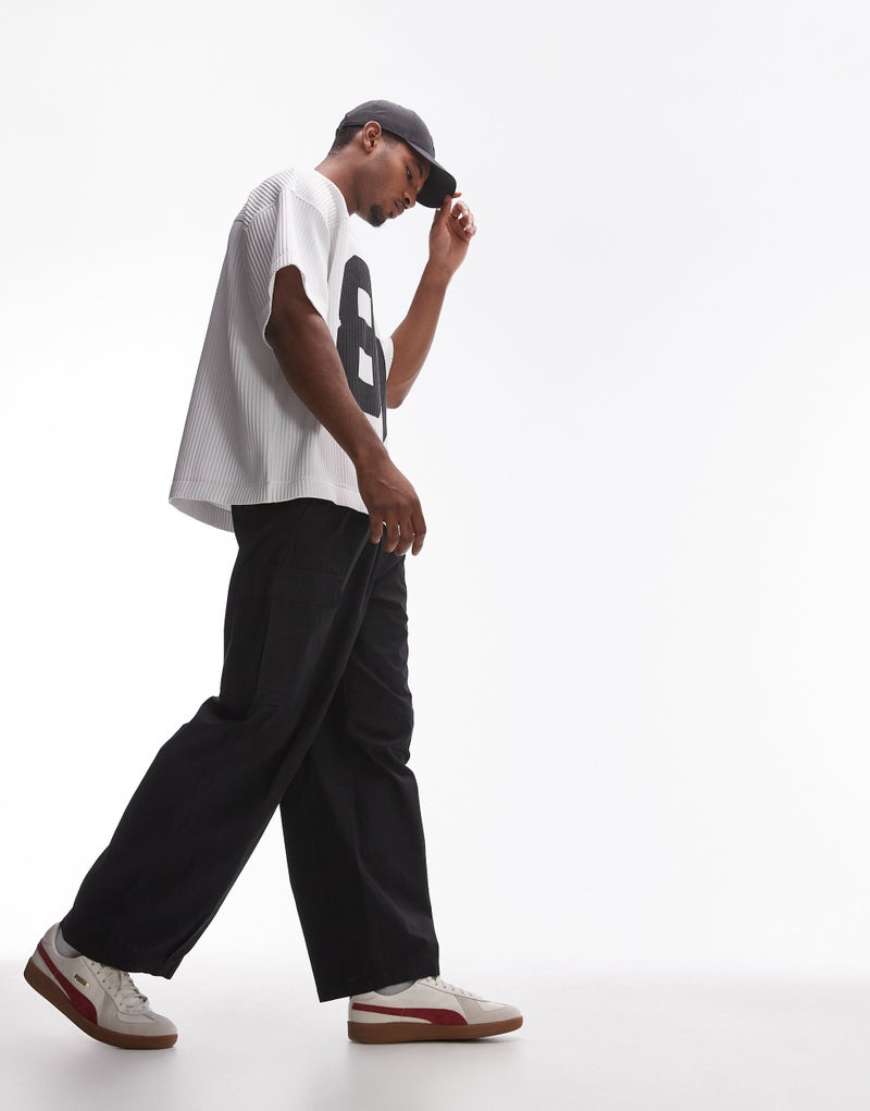 TOPMAN Wide Leg Cargo Pants - Image 1